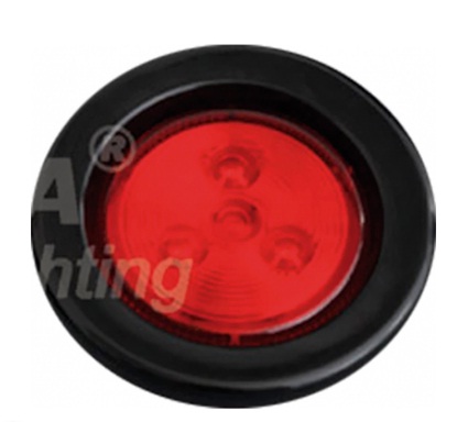 102009R - FARO 9 LED 12V ROJO CHICO - 51MM - UNIPOLAR