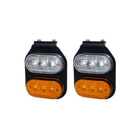 1033EFL2CA  - JGO.FAROS LED TIRA X 2 CRISTAL/AMBAR