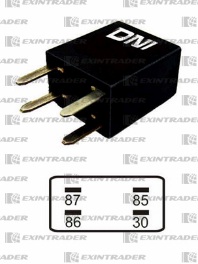 DNI8123 - RELAY AUXILIAR CHEVROLET S10 - AVEO 12V 4T 30A - PIN FINO