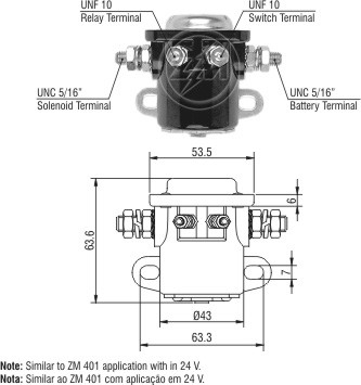 ZM2-401 - SOLEN. AUXILIAR 24V - UNIVERSAL - CHANCHITO