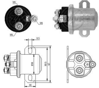 ZM3-409 - SOLEN. D.REMY 24V AUXILIAR M.BENZ - CASE - N.HOLLAND