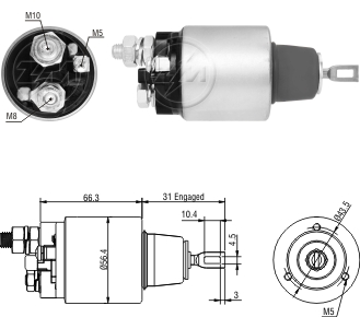 ZM3-571 - SOLEN.BOSCH 12V M.BENZ - NEW HOLLAND