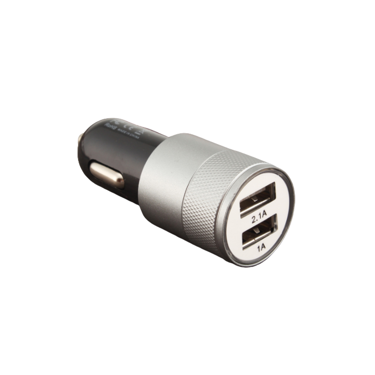 KBCH005SB - CARGADOR DOBLE USB 12V / 24V OUTPUT 5V 3100MA NEGRO / PLATEADO