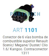 1101 - FIOCHA 6 VIAS BOMBA COMB. RENAULT DUSTER - CLIO - KANGOO 1.6