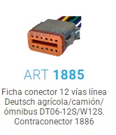 1885 - FICHA 12 VIAS HEMBRA DEUTSCH AGRICOLA - CAMION - OMNIBUS DT06-12S/W12S.