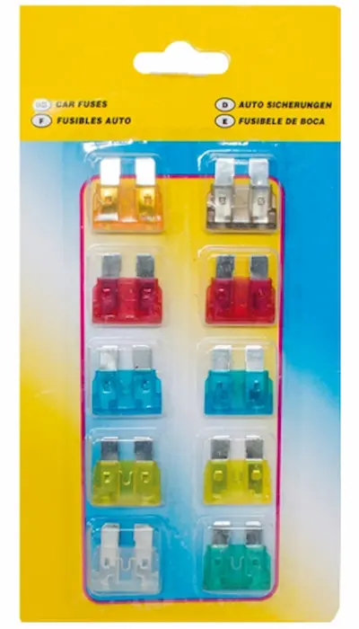 QY206- BLISTER FUSIBLE FICHA - SURTIDO - 10 UNIDADES