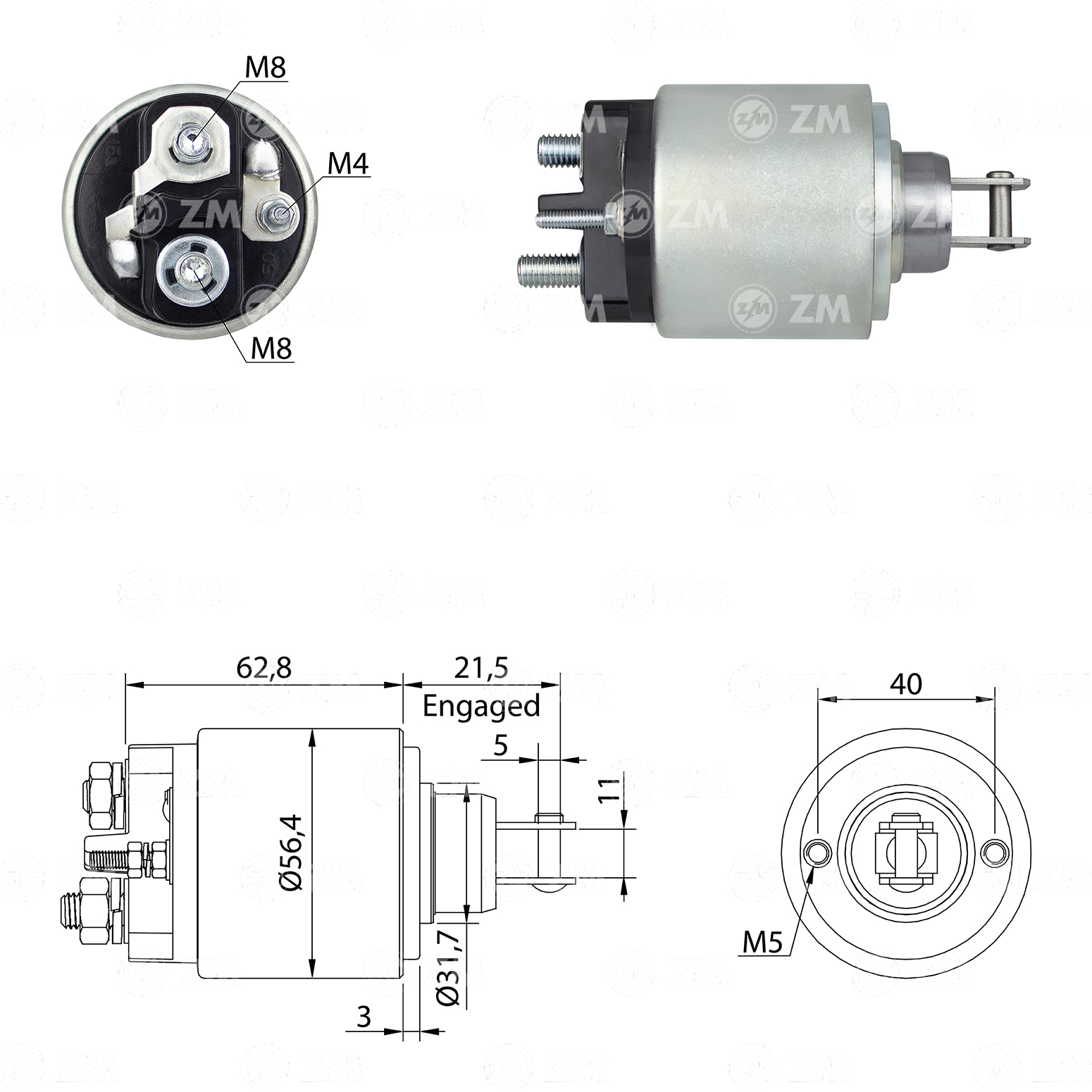 ZM1-579 - SOLEN. ISKRA 12V DEUTZ - JCB - VOLVO